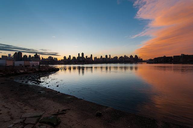Queens waterfront sunset by eligit on Flickr